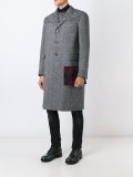 studded herringbone coat