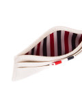 striped detail cardholder & purse