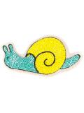 beaded snail velcro patch