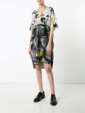 abstract print shift dress