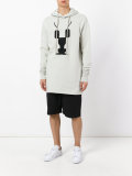 printed long hoodie