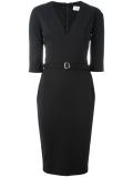 fitted V-neck dress