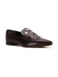 grommet embellished loafers