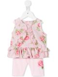 rose print dress set