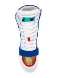 punch hole hi-top sneakers