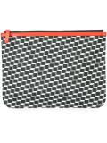 geometric print clutch