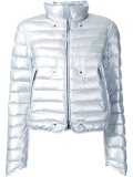 metallic puffer jacket