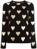 metallic hearts jumper