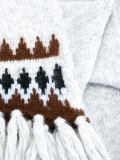 Scandinavian pattern knitted scarf