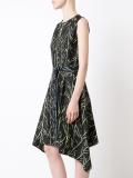 branch print dress