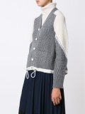 two tone cable knit cardigan