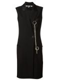chain detail sleeveless coat 