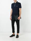 checked top zip clutch