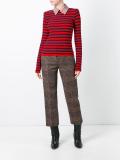 plaid cropped trousers