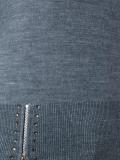 zipped studded detailing jumper