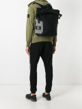top zip square backpack