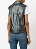 sleeveless biker jacket 
