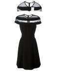 sheer panel dress