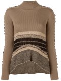 laced sleeve jumper