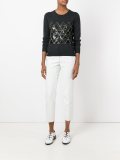 geometric panel pullover
