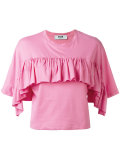 ruffle trim T-shirt