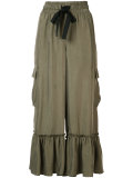 ruffled cropped trousers