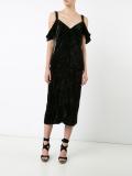 cold-shoulder midi dress