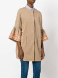 cropped sleeves coat 