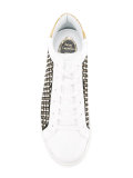 studded laced-up sneakers