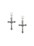 crucifix stud earrings
