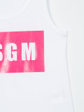 logo print tank top