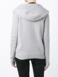 hooded zip cardigan