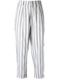 striped cropped trousers