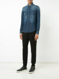 chest pockets denim shirt