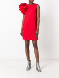 ruffled sleeve shift dress