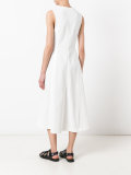 seam peplum midi dress