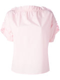 pleated trim blouse 
