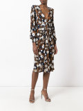 floral print gathered dress
