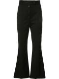 flared cropped trousers