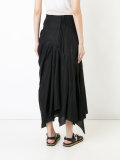 draped pocket asymmetric skirt