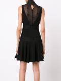 sheer panel skater dress