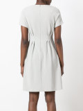 pleat detail flared dress