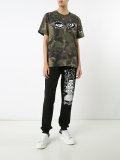 camouflage eye print T-shirt