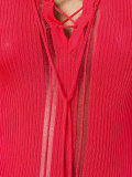 laced neck top
