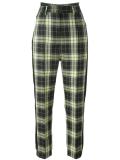 checked tailored trousers