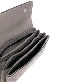 logo embossed clutch