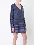 Keffiyeh jacquard V-neck dress