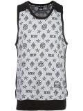 monogram print tank