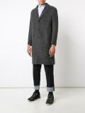 contrast sleeve knitted coat