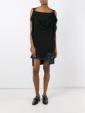 sleeveless draped blouse